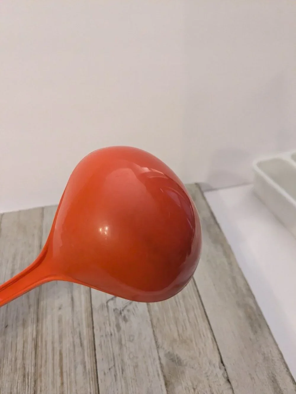 Vintage Foley Orange Nylon Plastic Ladle Dipper Spoon 11 1/2